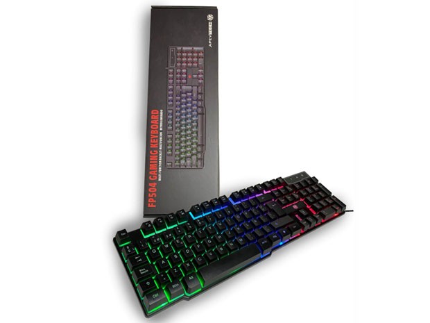 &+ TECLADO PC GAMER MULTIFUNCION ILUMINADO FP504